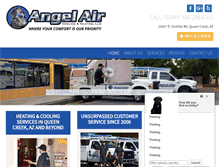 Tablet Screenshot of angelaircooling.com